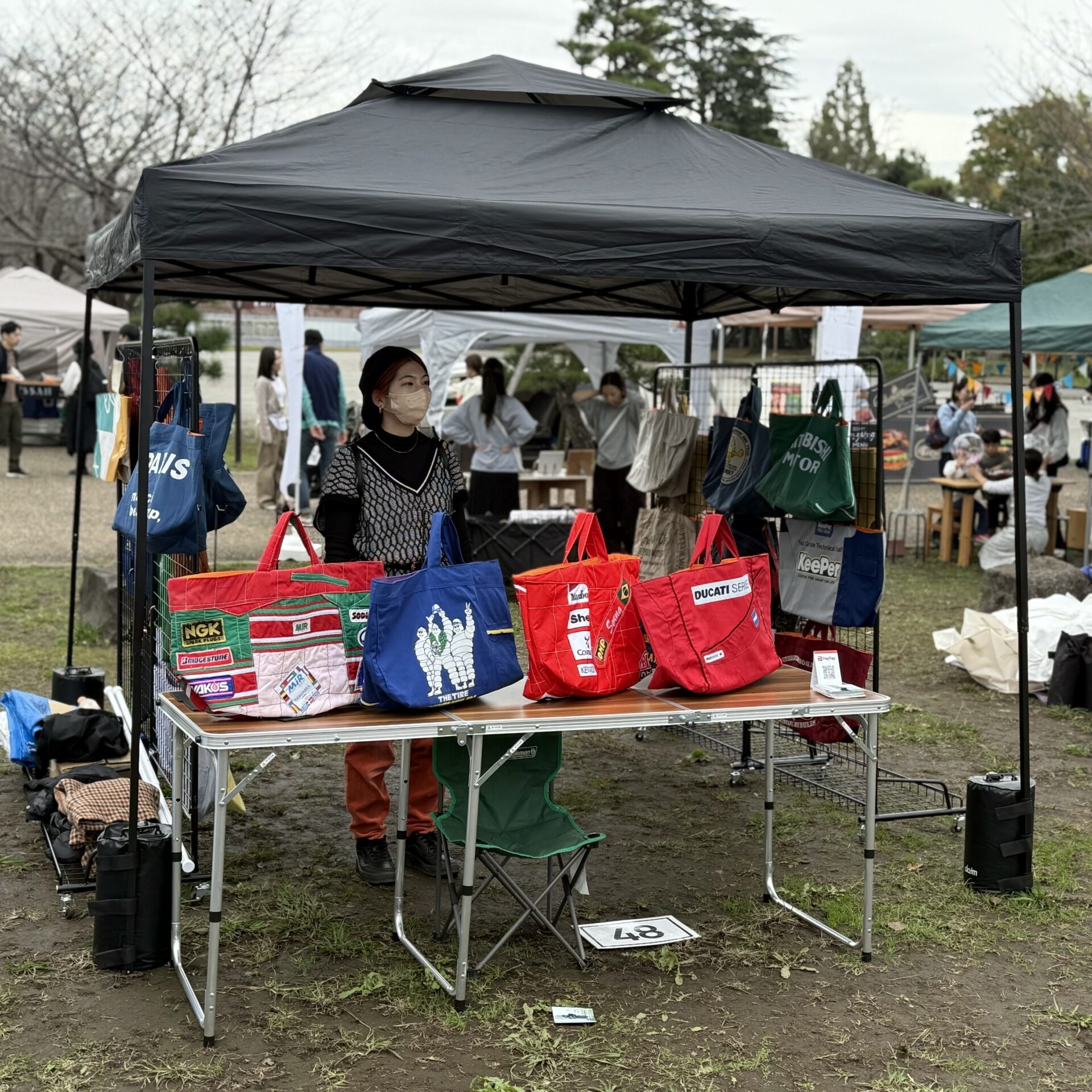 つなぎ他をトートバックにリメイク